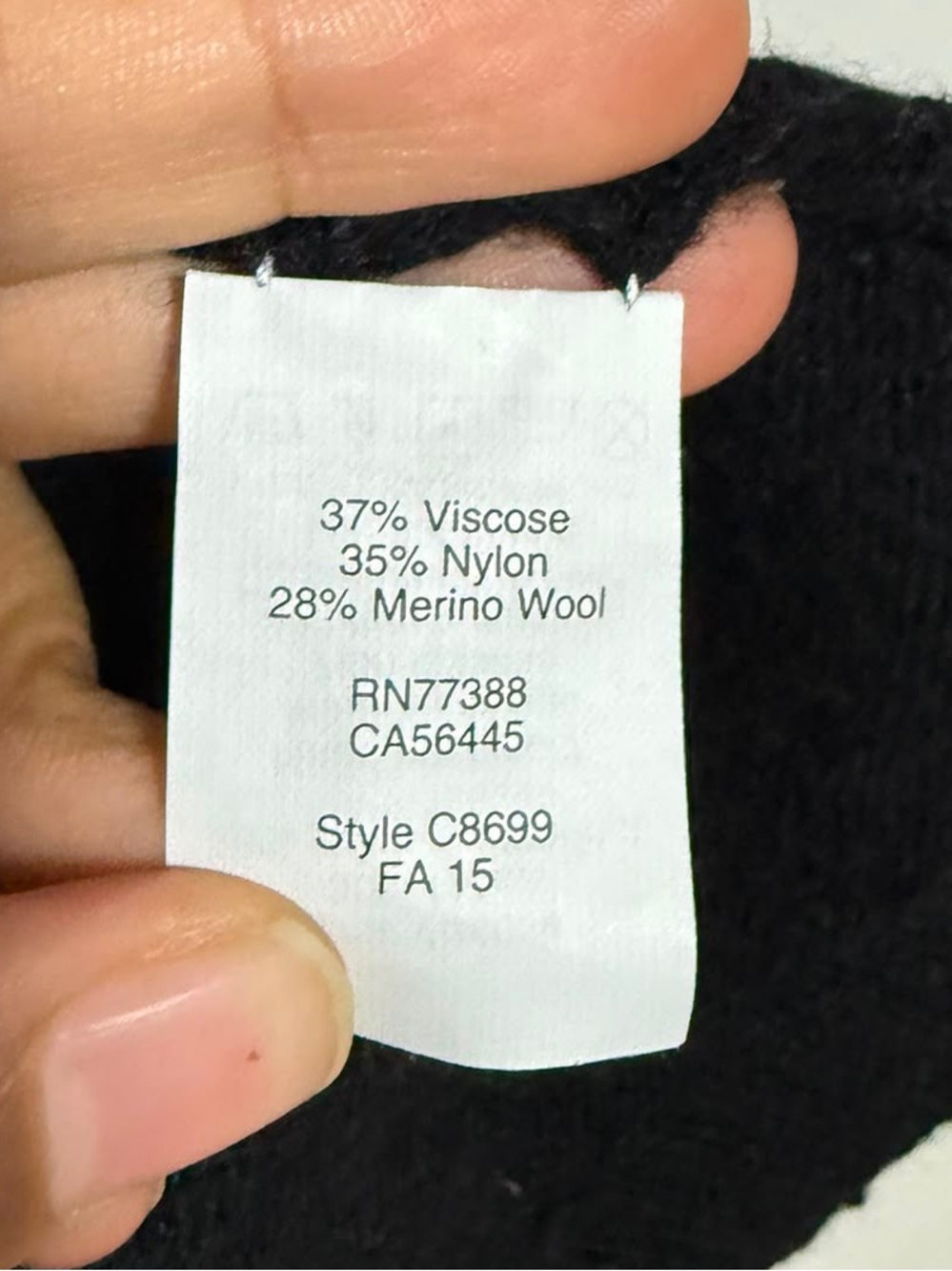 J.Crew Black Merino Wool Blend Open Front Cardigan Sweater Women’s Small - Picture 4 of 8